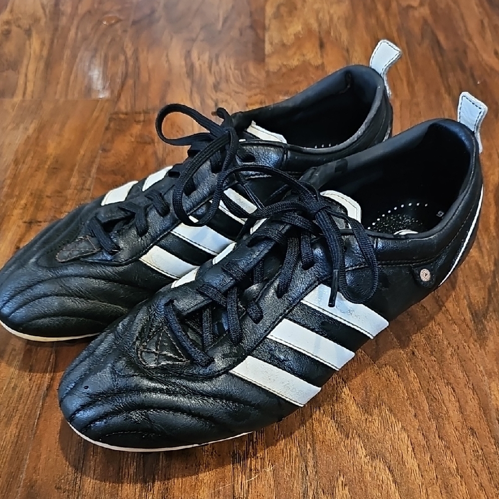Adidas Men's Black and White Athletic Shoes